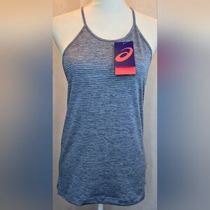 Asics Blue Striped Tank Top